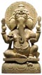 Wood Ganesh 15"